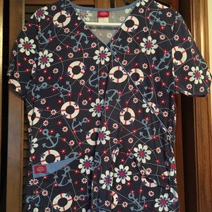 Ladies Scrub Top/Anchors